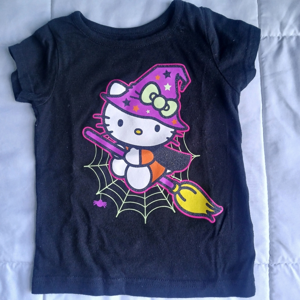 Hello Kitty Halloween T-Shirt - Black and Purple 2T